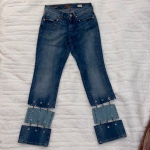 Perfectly imperfect mid rise chain Jean
